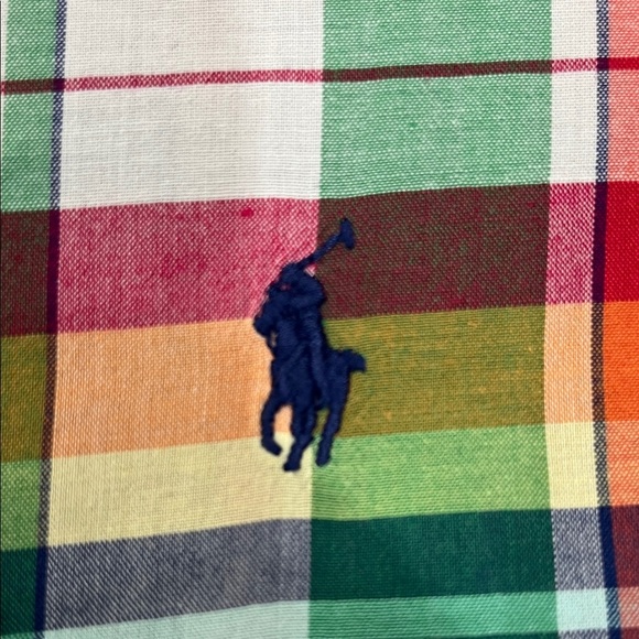 Polo by Ralph Lauren Madras Plaid Button Down SS Shirt - Picture 3 of 6